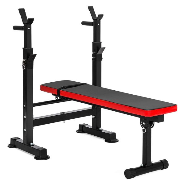 BalanceFrom LX400 Adjustable Olympic Workout Bench with Squat Rack For Discount